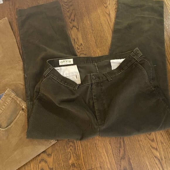 (2) L.L. Bean corduroy pants standard fit; ORVIS corduroy pants brown 38 X30 men - Picture 4 of 9